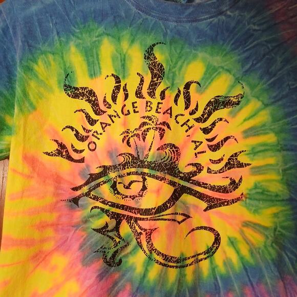 Orange Beach Alabama Tie Dye T Shirt/Short Sleeve/Medium?/Excellent Condition - Picture 2 of 3